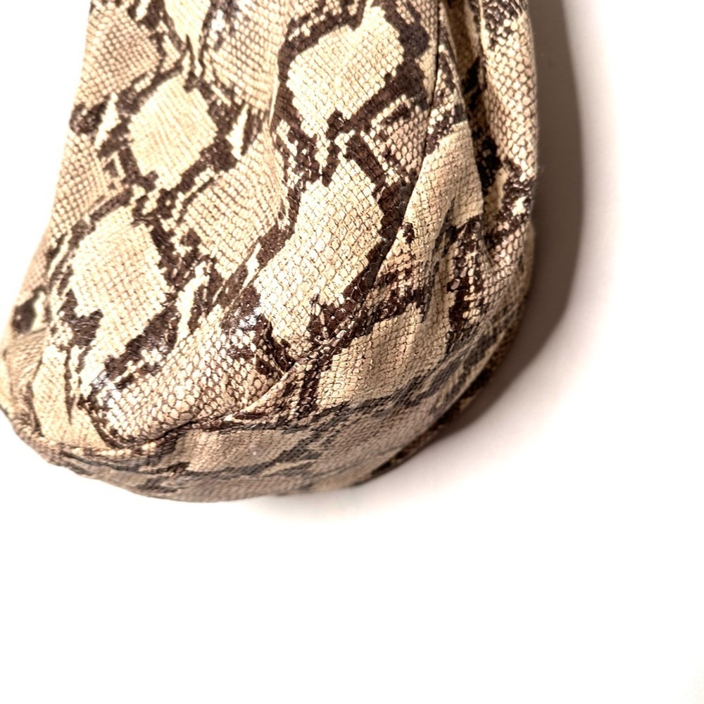 CC Skye | Brown and Cream Animal Print Leather Shoulder Bag - Picture 4 of 15